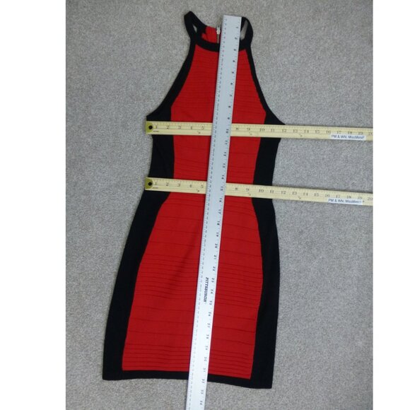 G by Guess Red and Black Bodycon Halter Dress (Size XS) - Picture 8 of 11